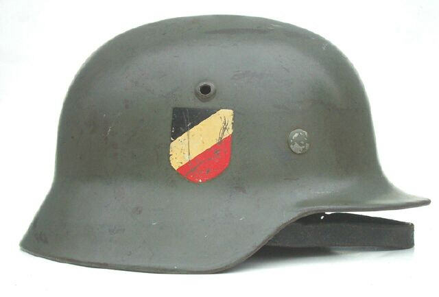 Casque allemand Stahlhelm M35 en acier - Reproduction WW2