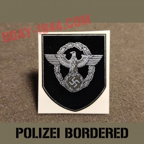 insigne, decal polizei pour casque allemand
