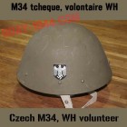 casque tchèque M34 volontaire WH