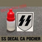 german helmet decal SS early 'CA POCHER'