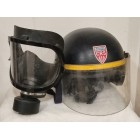 casque de CRS + masque à gaz