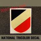 INSIGNE, DECAL TRICOLORE POUR CASQUE ALLEMAND