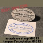 DOME ACCEPTANCE STAMPS FOR WW2 GERMAN HELMET M40 'ET'
