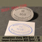 DOME ACCEPTANCE STAMPS FOR WW2 GERMAN HELMET M35 QUIST or SE