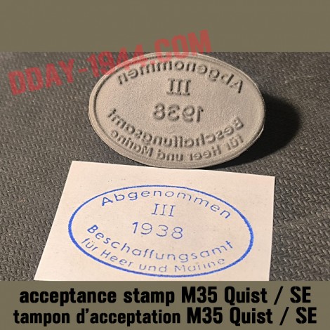 DOME ACCEPTANCE STAMPS FOR WW2 GERMAN HELMET M35 QUIST or SE