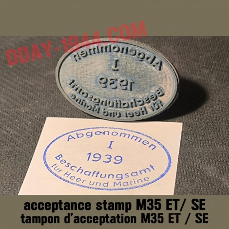 DOME ACCEPTANCE STAMPS FOR WW2 GERMAN HELMET M35 ET or SE
