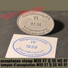 DOME ACCEPTANCE STAMPS FOR WW2 GERMAN HELMET M35 ET Q SE NS EF