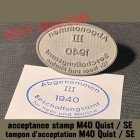 DOME ACCEPTANCE STAMPS FOR WW2 GERMAN HELMET M40 QUIST or SE