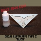 german helmet decal luftwaffe type QUIST