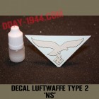 german helmet decal luftwaffe type NS