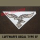 german helmet decal luftwaffe type EF