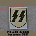 SS decal, early first pattern, QUIST