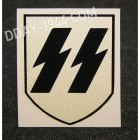 insigne, decal SS pour casque allemand, 1er modèle type 'CA POCHER'